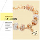Jiayiqi Fashion European Beads Bracelet Vintage DIY Crystal Silver Golden Color Jewelry Snake Chain Charm Bracelets for Women