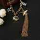 KISS ME New Geometric Pendants Multi Layer Necklaces for Women Gold Color Alloy Tassel Vintage Jewelry Accessories