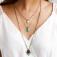 KISS ME Brand Synthetic Stone Necklaces& Pendants Fashion Jewelry Multi Layers Necklaces for Women